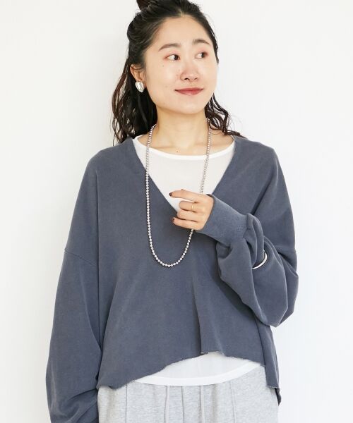 le.coeur blanc / ルクールブラン カットソー | ヴィンテージ裏毛ショートプルオーバー | 詳細4