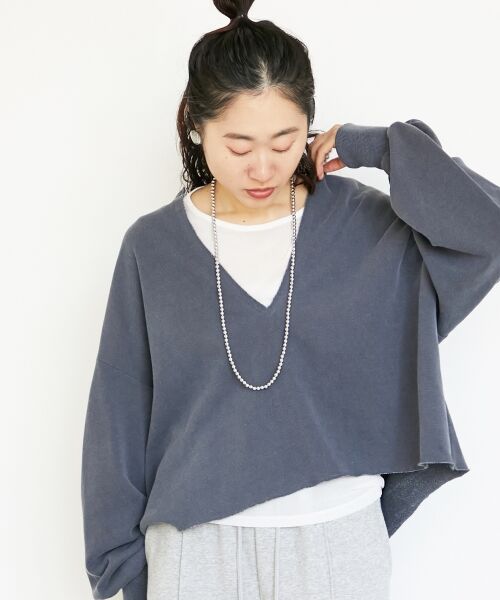 le.coeur blanc / ルクールブラン カットソー | ヴィンテージ裏毛ショートプルオーバー | 詳細5