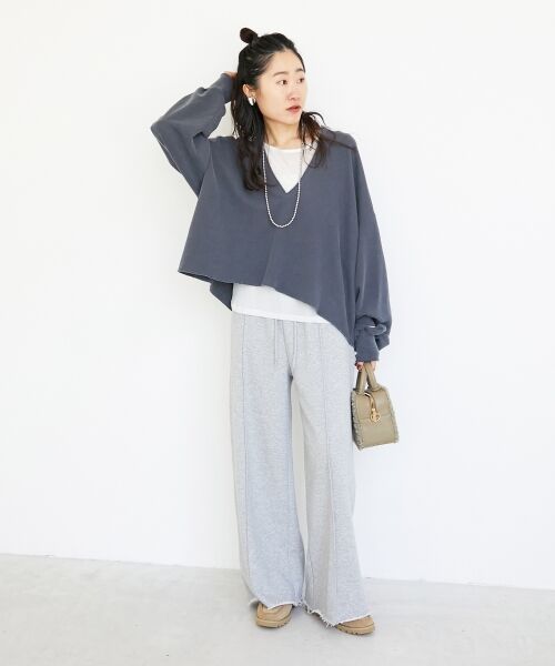 le.coeur blanc / ルクールブラン カットソー | ヴィンテージ裏毛ショートプルオーバー | 詳細9