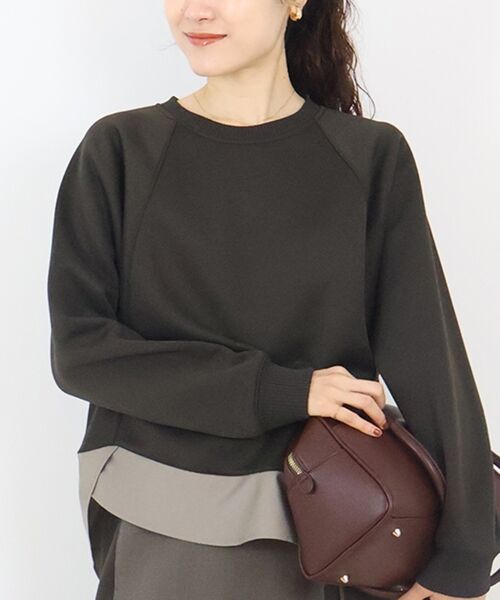 le.coeur blanc / ルクールブラン カットソー | ボンディングラグラン切替プルオーバー | 詳細15