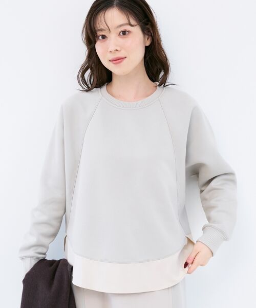 le.coeur blanc / ルクールブラン カットソー | ボンディングラグラン切替プルオーバー | 詳細2