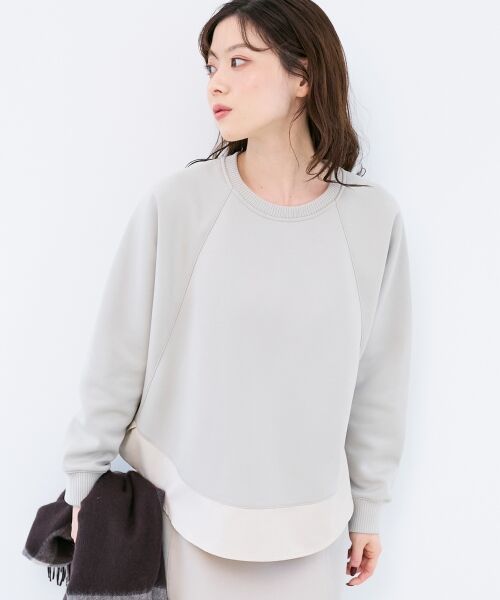 le.coeur blanc / ルクールブラン カットソー | ボンディングラグラン切替プルオーバー | 詳細4