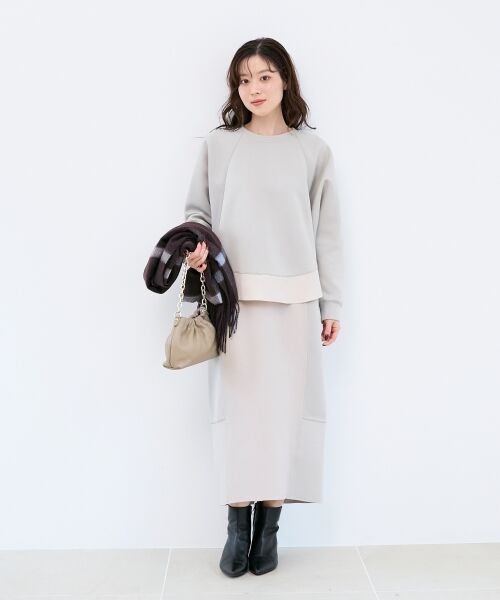 le.coeur blanc / ルクールブラン カットソー | ボンディングラグラン切替プルオーバー | 詳細5