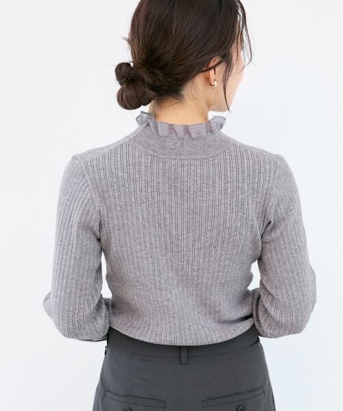 le.coeur blanc / ルクールブラン ニット・セーター | 《手洗い可能》シアーフリルリブニット | 詳細22