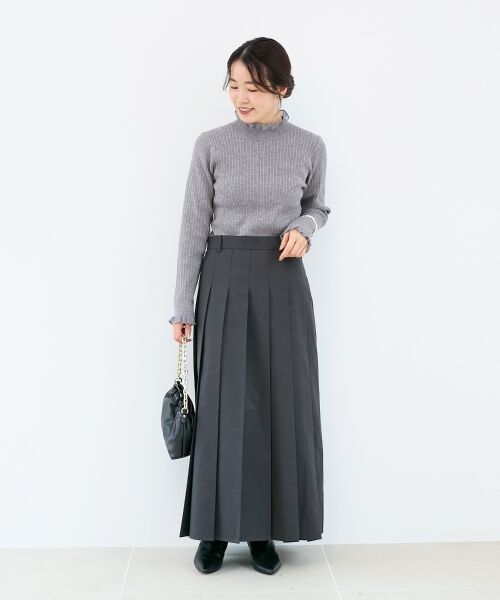 le.coeur blanc / ルクールブラン ニット・セーター | 《手洗い可能》シアーフリルリブニット | 詳細29