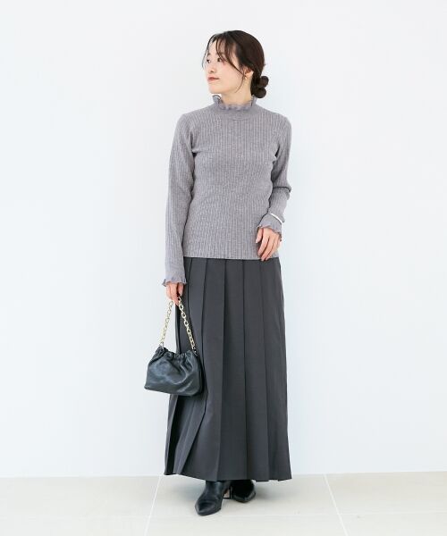 le.coeur blanc / ルクールブラン ニット・セーター | 《手洗い可能》シアーフリルリブニット | 詳細30