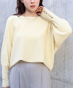 le.coeur blanc / ルクールブラン ニット・セーター | ジュエリーボタンスリーブニット