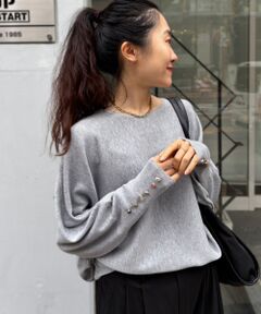 le.coeur blanc / ルクールブラン ニット・セーター | ジュエリーボタンスリーブニット