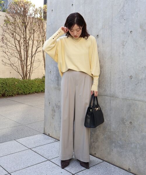 le.coeur blanc / ルクールブラン ニット・セーター | 《手洗い可能》ジュエリーボタンスリーブニット | 詳細18