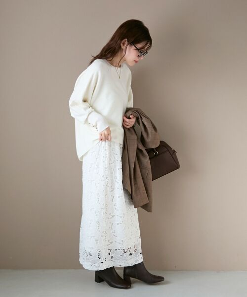 le.coeur blanc / ルクールブラン ニット・セーター | 《手洗い可能》ジュエリーボタンスリーブニット | 詳細8