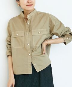 le.coeur blanc / ルクールブラン シャツ・ブラウス | スタンドネックパールボタンシャツ