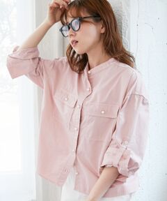 le.coeur blanc / ルクールブラン シャツ・ブラウス | スタンドネックパールボタンシャツ