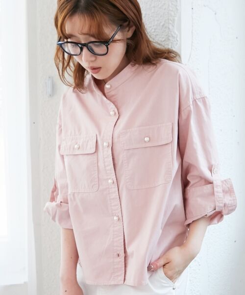 le.coeur blanc / ルクールブラン シャツ・ブラウス | スタンドネックパールボタンシャツ | 詳細13