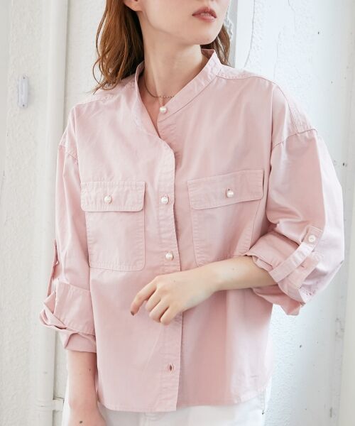 le.coeur blanc / ルクールブラン シャツ・ブラウス | スタンドネックパールボタンシャツ | 詳細14