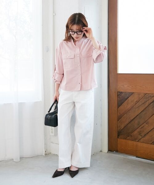 le.coeur blanc / ルクールブラン シャツ・ブラウス | スタンドネックパールボタンシャツ | 詳細15