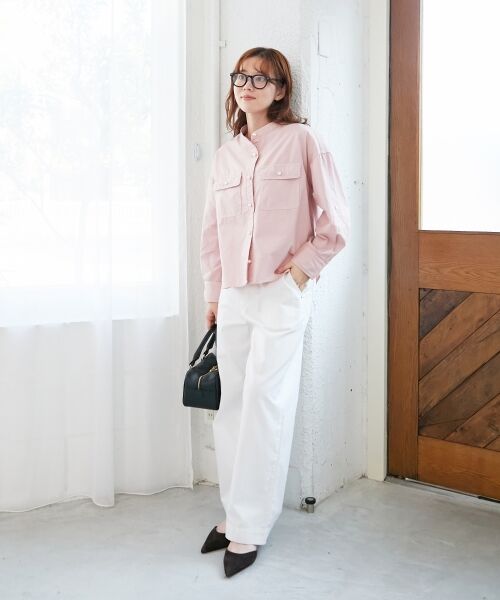 le.coeur blanc / ルクールブラン シャツ・ブラウス | スタンドネックパールボタンシャツ | 詳細16