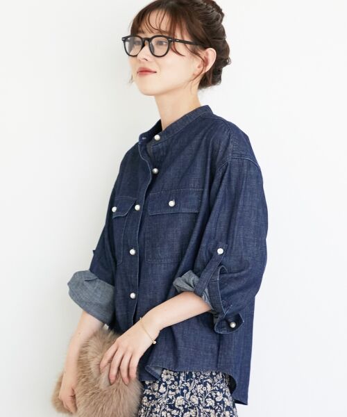 le.coeur blanc / ルクールブラン シャツ・ブラウス | スタンドネックパールボタンシャツ | 詳細20