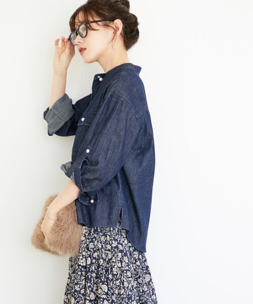 le.coeur blanc / ルクールブラン シャツ・ブラウス | スタンドネックパールボタンシャツ | 詳細21