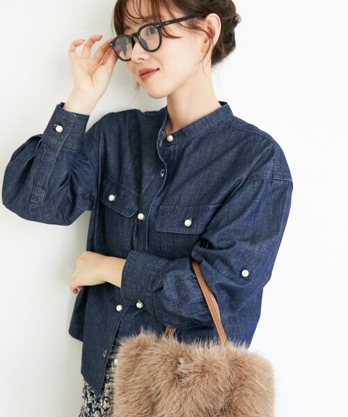 le.coeur blanc / ルクールブラン シャツ・ブラウス | スタンドネックパールボタンシャツ | 詳細23