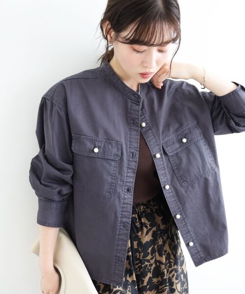 le.coeur blanc / ルクールブラン シャツ・ブラウス | スタンドネックパールボタンシャツ | 詳細3