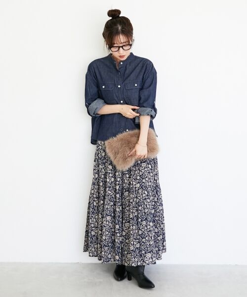 le.coeur blanc / ルクールブラン シャツ・ブラウス | スタンドネックパールボタンシャツ | 詳細30