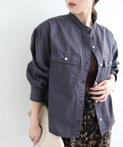 le.coeur blanc / ルクールブラン シャツ・ブラウス | スタンドネックパールボタンシャツ | 詳細4