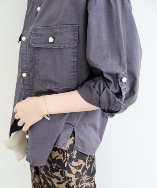 le.coeur blanc / ルクールブラン シャツ・ブラウス | スタンドネックパールボタンシャツ | 詳細6