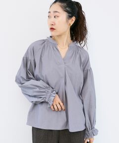 le.coeur blanc / ルクールブラン シャツ・ブラウス | シャーリングネックブラウス