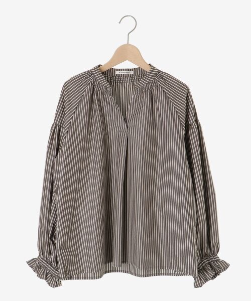 le.coeur blanc / ルクールブラン シャツ・ブラウス | シャーリングネックブラウス | 詳細1