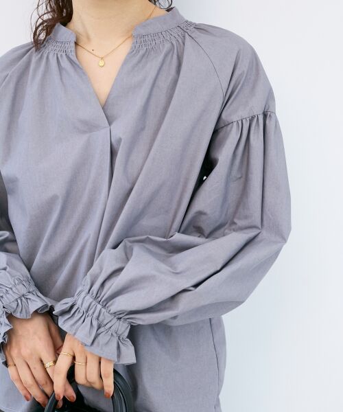 le.coeur blanc / ルクールブラン シャツ・ブラウス | シャーリングネックブラウス | 詳細16