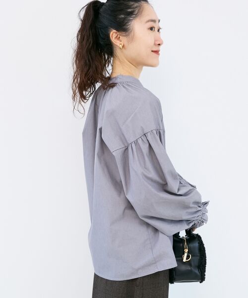 le.coeur blanc / ルクールブラン シャツ・ブラウス | シャーリングネックブラウス | 詳細18