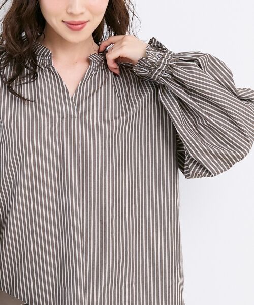 le.coeur blanc / ルクールブラン シャツ・ブラウス | シャーリングネックブラウス | 詳細4