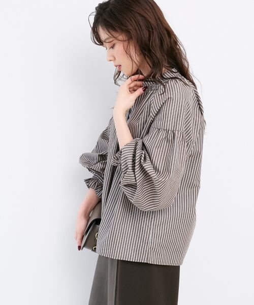 le.coeur blanc / ルクールブラン シャツ・ブラウス | シャーリングネックブラウス | 詳細7