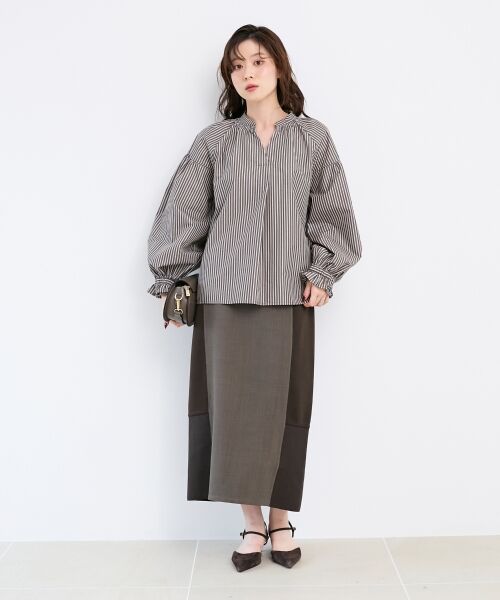 le.coeur blanc / ルクールブラン シャツ・ブラウス | シャーリングネックブラウス | 詳細8