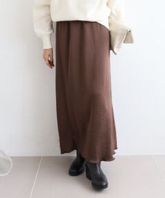 le.coeur blanc / ルクールブラン ロング・マキシ丈スカート | 《手洗い可能》マットサテンナロースカート