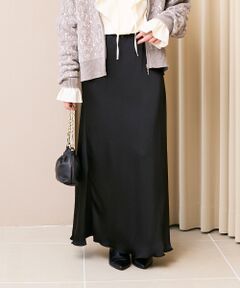 le.coeur blanc / ルクールブラン ロング・マキシ丈スカート | 《手洗い可能》マットサテンナロースカート