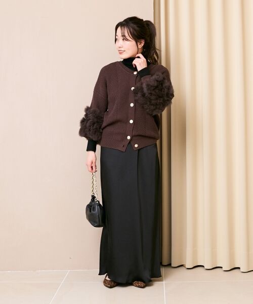 le.coeur blanc / ルクールブラン ロング・マキシ丈スカート | 《手洗い可能》マットサテンナロースカート | 詳細17