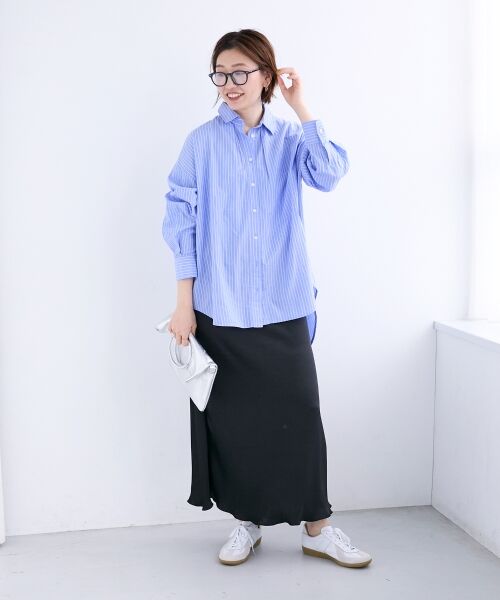 le.coeur blanc / ルクールブラン ロング・マキシ丈スカート | 《手洗い可能》マットサテンナロースカート | 詳細24