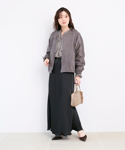 le.coeur blanc / ルクールブラン ロング・マキシ丈スカート | 《手洗い可能》マットサテンナロースカート | 詳細30