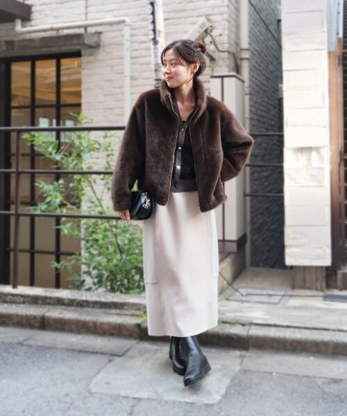 le.coeur blanc / ルクールブラン ロング・マキシ丈スカート | ボンディングバイヤス切替スカート | 詳細13