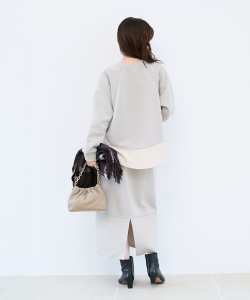 le.coeur blanc / ルクールブラン ロング・マキシ丈スカート | ボンディングバイヤス切替スカート | 詳細17