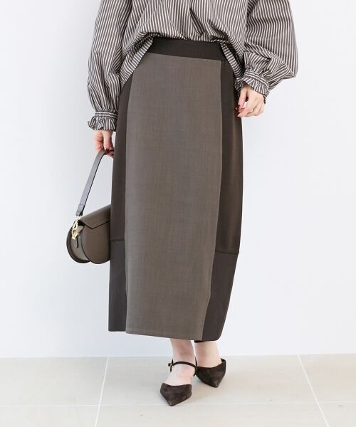 le.coeur blanc / ルクールブラン ロング・マキシ丈スカート | ボンディングバイヤス切替スカート | 詳細3