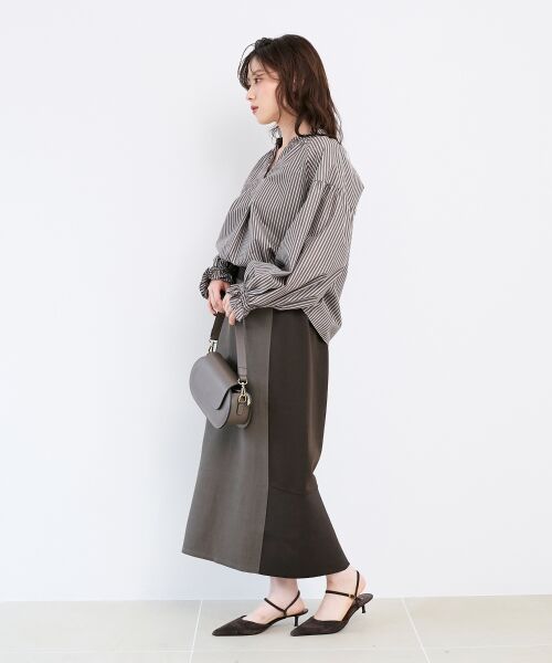 le.coeur blanc / ルクールブラン ロング・マキシ丈スカート | ボンディングバイヤス切替スカート | 詳細6