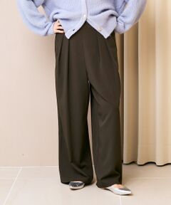 le.coeur blanc / ルクールブラン その他パンツ | 《手洗い可能》フルダルダブルタックワイドパンツ