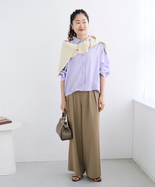 le.coeur blanc / ルクールブラン その他パンツ | 《手洗い可能》フルダルダブルタックワイドパンツ | 詳細12