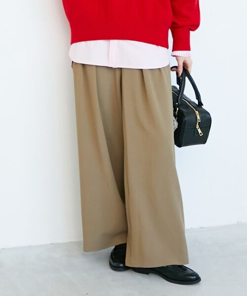 le.coeur blanc / ルクールブラン その他パンツ | 《手洗い可能》フルダルダブルタックワイドパンツ | 詳細19