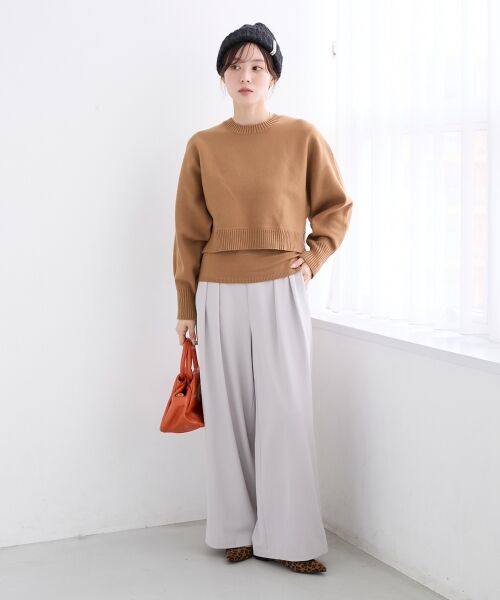 le.coeur blanc / ルクールブラン その他パンツ | 《手洗い可能》フルダルダブルタックワイドパンツ | 詳細21