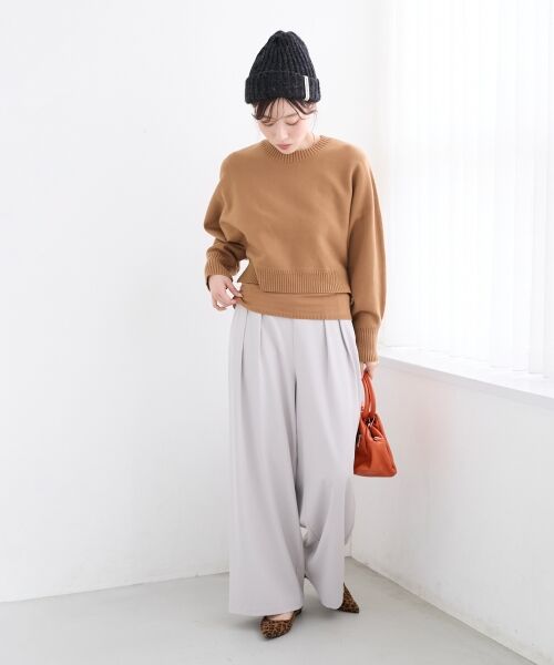 le.coeur blanc / ルクールブラン その他パンツ | 《手洗い可能》フルダルダブルタックワイドパンツ | 詳細22