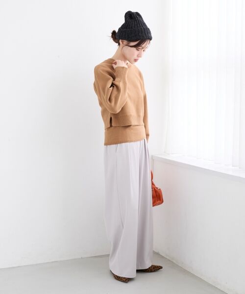 le.coeur blanc / ルクールブラン その他パンツ | 《手洗い可能》フルダルダブルタックワイドパンツ | 詳細23