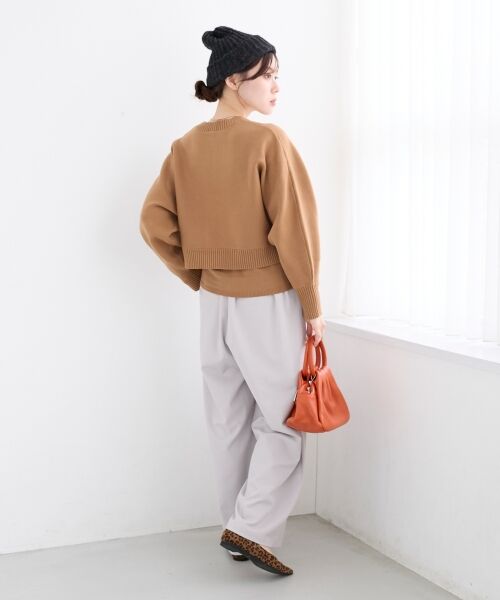 le.coeur blanc / ルクールブラン その他パンツ | 《手洗い可能》フルダルダブルタックワイドパンツ | 詳細24